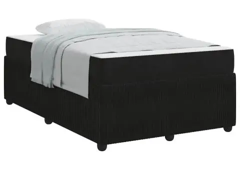 Cadru de pat cu saltea Altele Negru 120 x 190 cm Catifea - 3/5