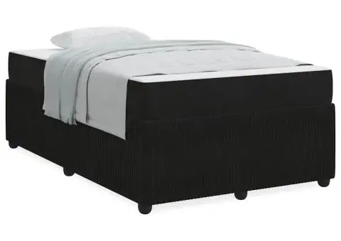 Cadru de pat cu saltea Altele Negru 120 x 190 cm Catifea - 4/5