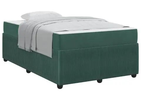 Cadru de pat cu saltea Altele Verde închis 120 x 190 cm Catifea - 3/5