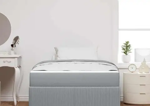 Cadru de pat Altele Gri deschis 120 x 200 cm țesătură - 5/5