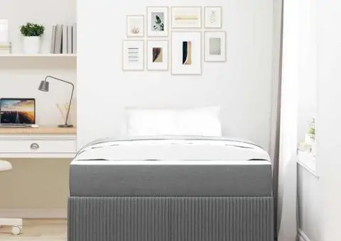 Cadru de pat Altele Gri închis 120 x 200 cm țesătură - 5/5