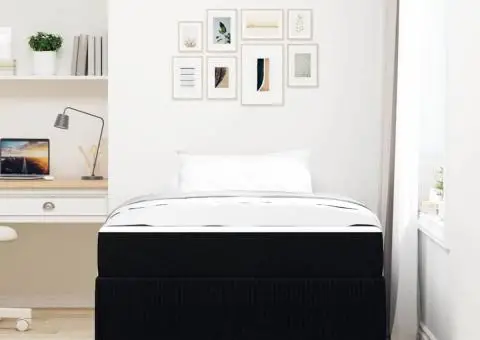 Cadru de pat Altele Negru 120 x 200 cm țesătură - 5/5