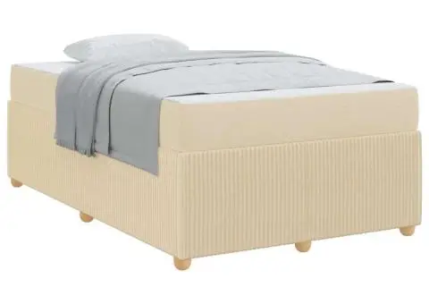 Cadru de pat Altele Crem 120 x 200 cm țesătură - 3/5