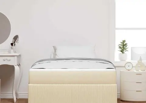 Cadru de pat Altele Crem 120 x 200 cm țesătură - 5/5