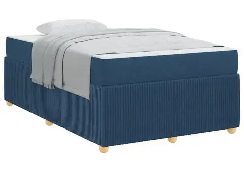 Cadru de pat Altele albastru 120 x 200 cm țesătură - 3/5