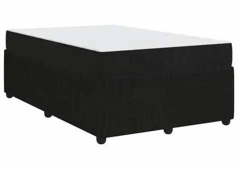 Cadru de pat cu saltea Altele Negru 120 x 200 cm Catifea - 2/5