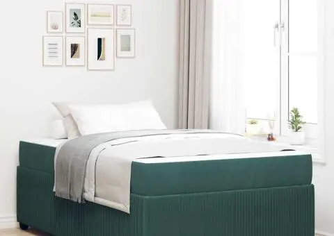 Cadru de pat cu saltea Altele Verde închis 120 x 200 cm Catifea - 1/5
