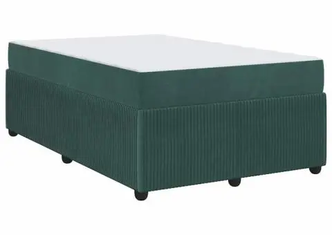 Cadru de pat cu saltea Altele Verde închis 120 x 200 cm Catifea - 2/5