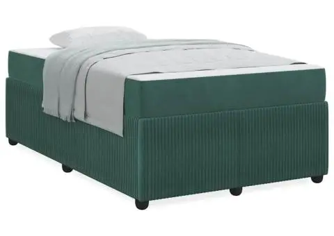 Cadru de pat cu saltea Altele Verde închis 120 x 200 cm Catifea - 4/5