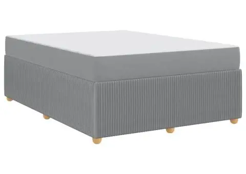 Cadru de pat Altele Gri deschis 140 x 200 cm țesătură - 2/5