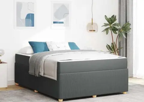 Cadru de pat Altele Gri închis 140 x 200 cm țesătură - 1/5