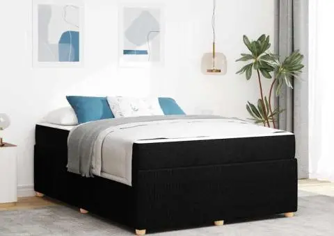 Cadru de pat Altele Negru 140 x 200 cm țesătură - 1/5