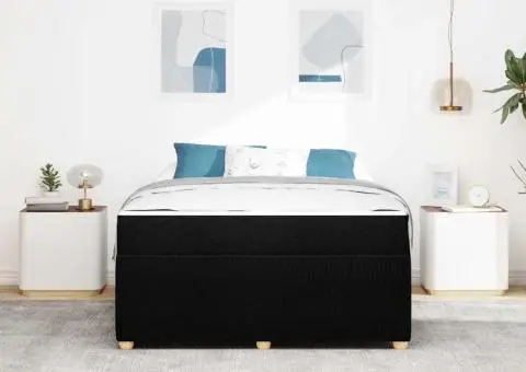 Cadru de pat Altele Negru 140 x 200 cm țesătură - 5/5