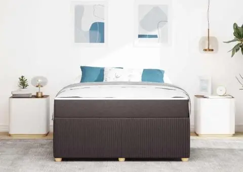 Cadru de pat Altele Maro închis 140 x 200 cm țesătură - 5/5