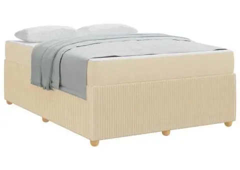 Cadru de pat Altele Crem 140 x 200 cm țesătură - 3/5