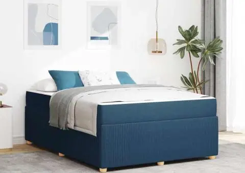 Cadru de pat Altele albastru 140 x 200 cm țesătură - 1/5