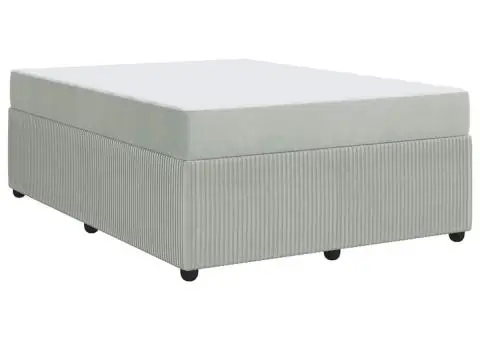 Cadru de pat cu saltea Altele Gri deschis 140 x 200 cm Catifea - 2/5