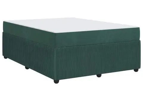 Cadru de pat cu saltea Altele Verde închis 140 x 200 cm Catifea - 2/5