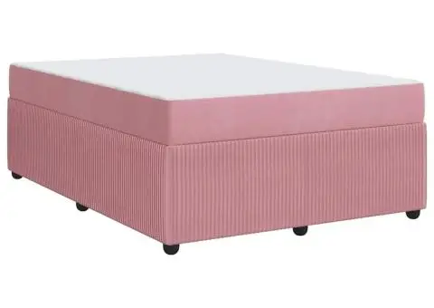 Cadru de pat cu saltea Altele Roz 140 x 200 cm Catifea - 2/5