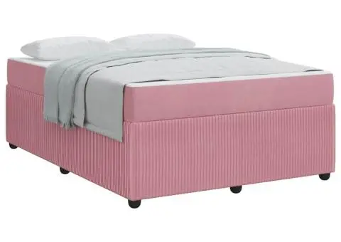 Cadru de pat cu saltea Altele Roz 140 x 200 cm Catifea - 3/5