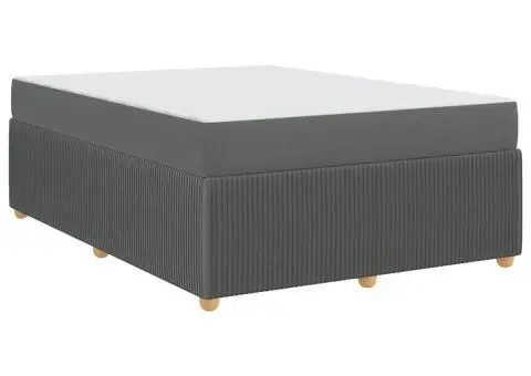 Cadru de pat Altele Gri închis 160 x 200 cm țesătură - 2/5