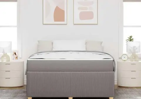 Cadru de pat Altele Gri taupe 160 x 200 cm țesătură - 5/5