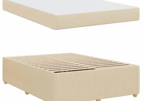 Cadru de pat Altele Crem 160 x 200 cm țesătură - 2/5