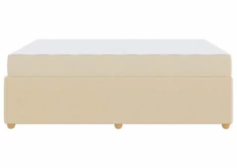 Cadru de pat Altele Crem 160 x 200 cm țesătură - 4/5