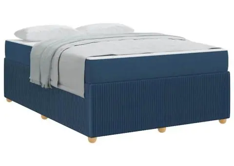 Cadru de pat Altele albastru 160 x 200 cm țesătură - 3/5