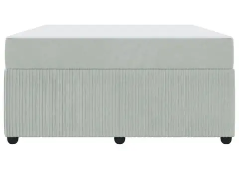 Cadru de pat cu saltea Altele Gri deschis 160 x 200 cm Catifea - 2/5