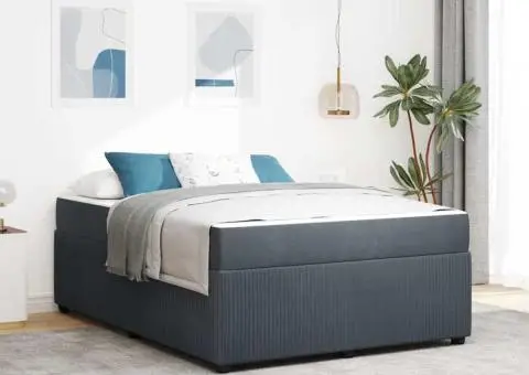 Cadru de pat cu saltea Altele Gri închis 160 x 200 cm Catifea - 1/5