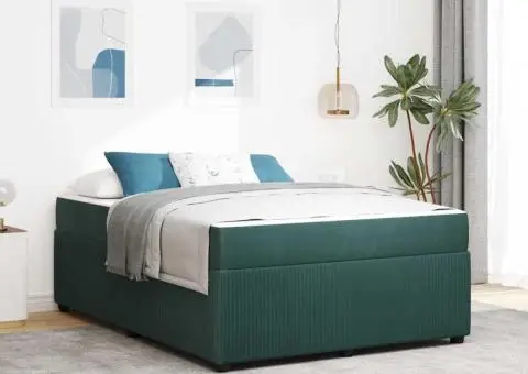 Cadru de pat cu saltea Altele Verde închis 160 x 200 cm Catifea - 1/5