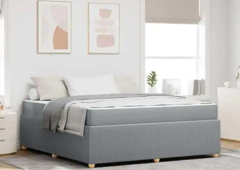 Cadru de pat Altele Gri deschis 180 x 200 cm țesătură - 1/5