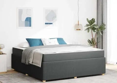 Cadru de pat Altele Gri închis 180 x 200 cm țesătură - 1/5