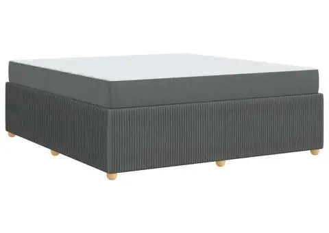 Cadru de pat Altele Gri închis 180 x 200 cm țesătură - 2/5