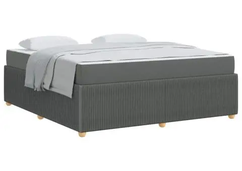 Cadru de pat Altele Gri închis 180 x 200 cm țesătură - 3/5