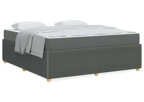 Cadru de pat Altele Gri închis 180 x 200 cm țesătură - 4/5