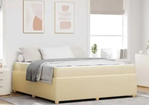 Cadru de pat Altele Crem 180 x 200 cm țesătură - 1/5