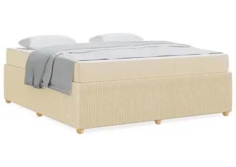 Cadru de pat Altele Crem 180 x 200 cm țesătură - 4/5