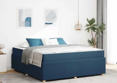 Cadru de pat Altele albastru 180 x 200 cm țesătură - 1/5