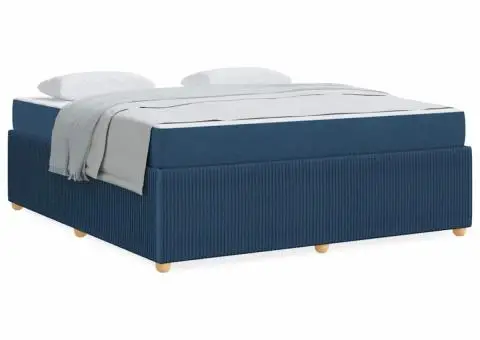 Cadru de pat Altele albastru 180 x 200 cm țesătură - 4/5