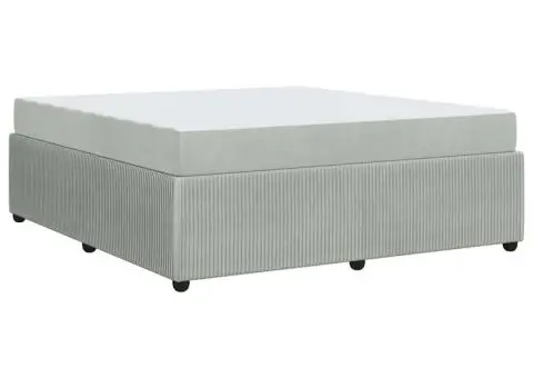 Cadru de pat cu saltea Altele Gri deschis și alb și gri deschis - 2/5