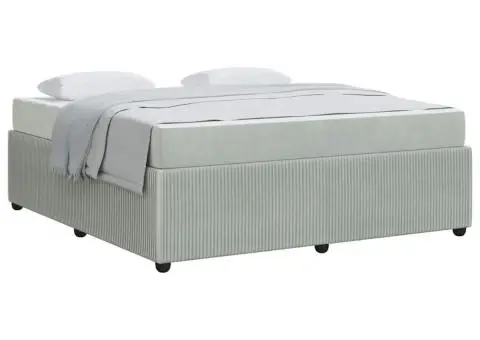 Cadru de pat cu saltea Altele Gri deschis și alb și gri deschis - 3/5