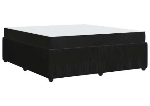 Cadru de pat cu saltea Altele Negru 180 x 200 cm Catifea - 2/5