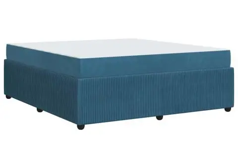 Cadru de pat cu saltea Altele albastru 180 x 200 cm Catifea - 2/5