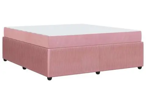 Cadru de pat cu saltea Altele Roz 180 x 200 cm Catifea - 2/5