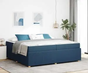 vidaXL Cadru de pat Altele albastru 200 x 200 cm țesătură