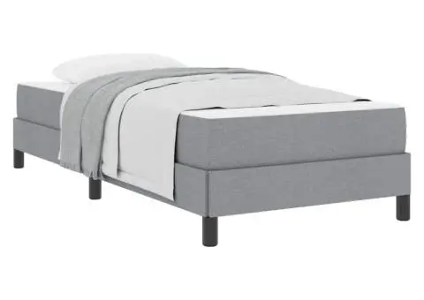 Pat cu arcuri Altele Gri deschis 80 x 200 cm țesătură - 3/5