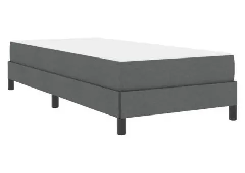 Pat cu arcuri Altele Gri închis 80 x 200 cm țesătură - 2/5