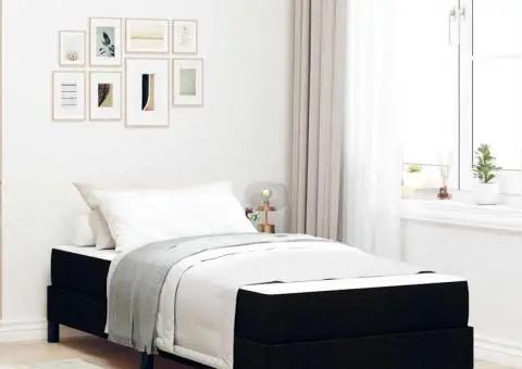 Pat cu arcuri Altele Negru 80 x 200 cm țesătură - 1/5